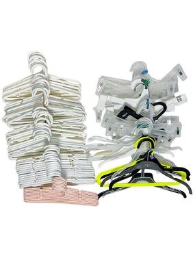 92 Assorted Kids Hangers Bundle Shirt Bottom Closet Organizer Lot